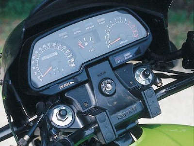 1982 kawasaki kz1000r motorcycle instrument panel